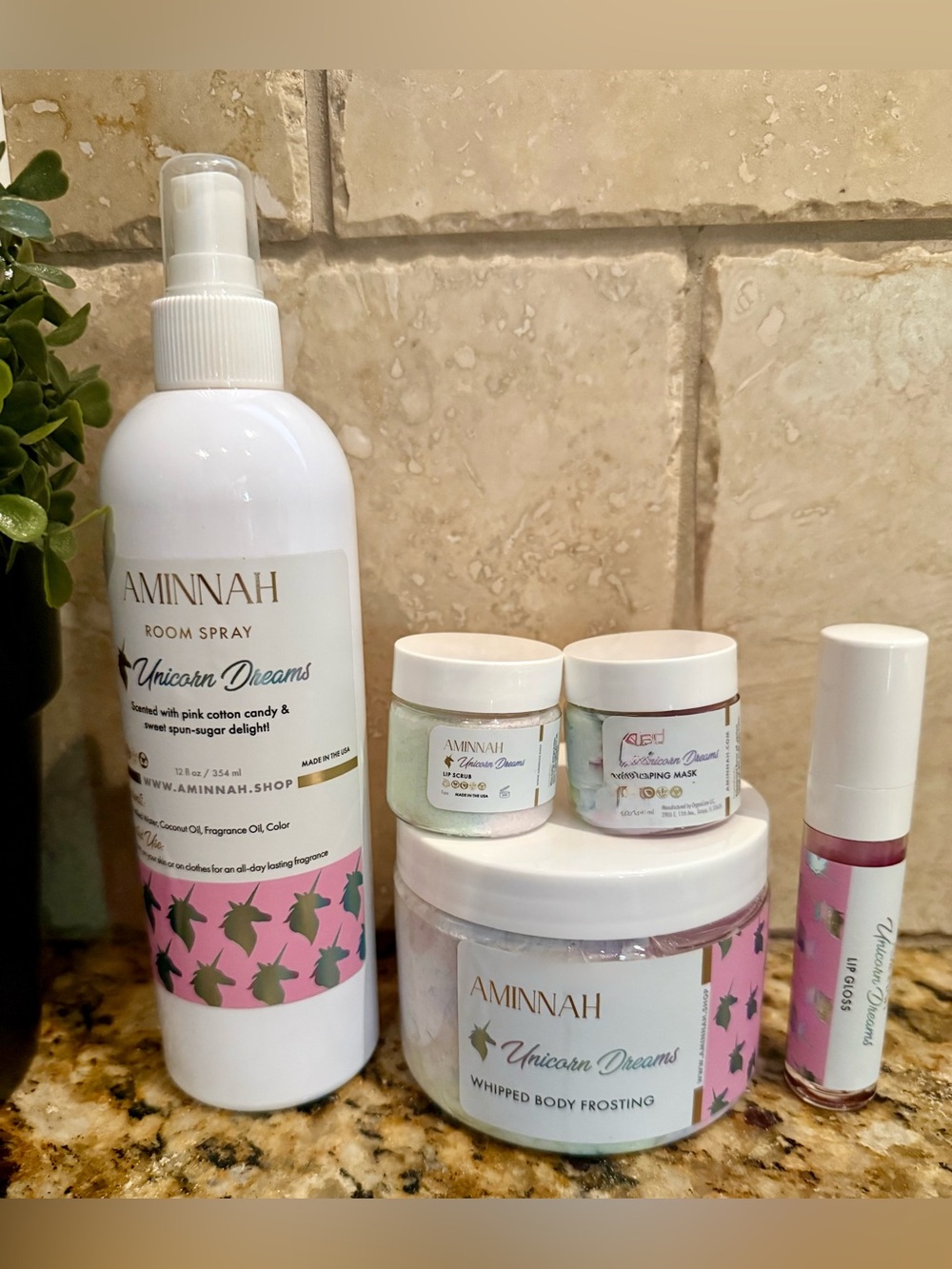 AMINNAH Unicorn Dreams extra large size Body Frosting bundle gift set